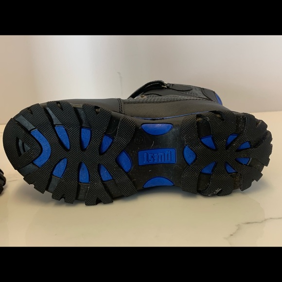 Quest 3M Thinsulate Kids Winter Snow Boots Water Resistant Blue Black Size 5 - Picture 11 of 13
